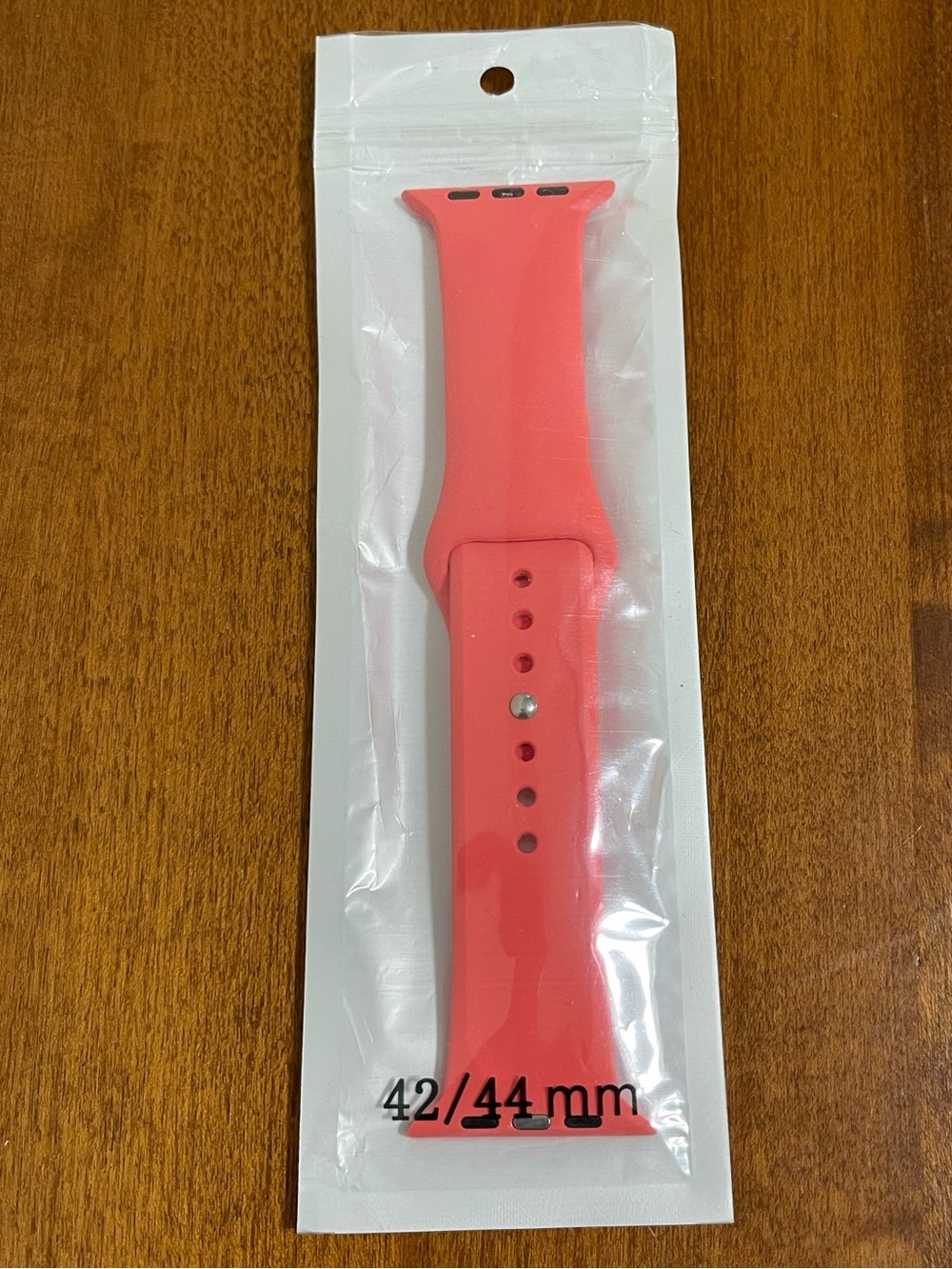 Coral Pink/Red Silicone Replacement Watchband Strap 42/44 mm for Apple Watch NEW